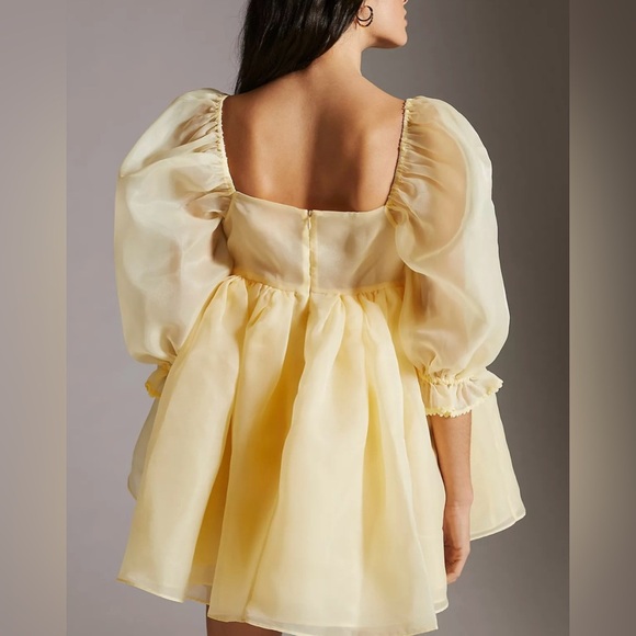 Anthropologie Selkie Puff Dress Banana - Picture 2 of 8